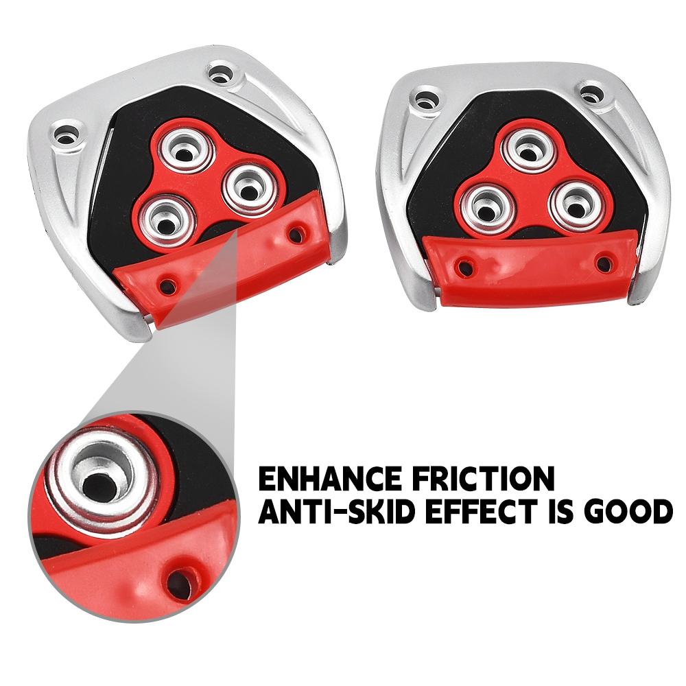 3 шт. ручные автомобильные нескользящие накладки на педали для ног, стильные педали тормоза, акселератора, сцепления, пластиковые автомобильные аксессуары