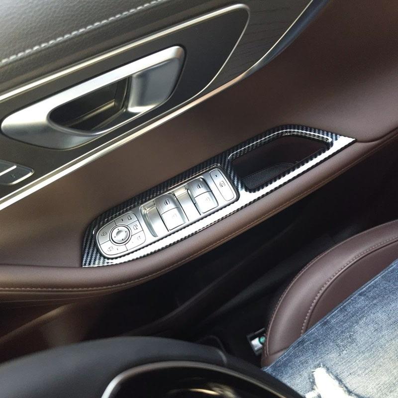 Для Chery Omoda 5 C5 2024 Аксессуары ABS Карбон Панель Кнопки Стеклоподъемника Подлокотника Двери Автомобиля Накладка Наклейка