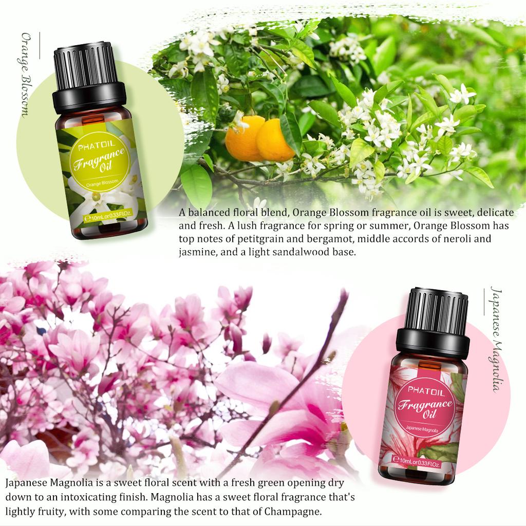 PHATOIL 6 шт. масло с цветочным ароматом Подарочный набор на женский день Freesia Angel Свежее льняное эфирное масло для увлажнителя Массажный уход за кожей Духи «сделай сам»