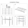 3-Tier Multi-functional Kitchen Storage Shelf Rack Microwave Oven Shelving Unit