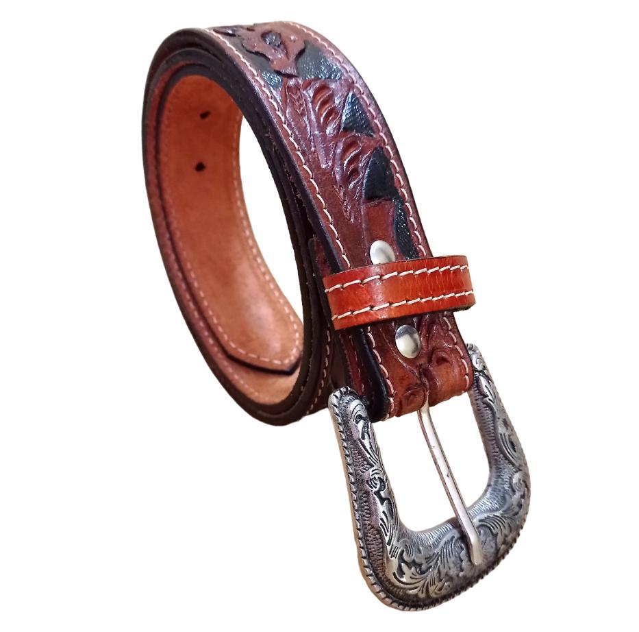 Кожаный ремень унисекс в стиле вестерн, ковбойский ремень ручной работы для мальчиков, 46 дюймов