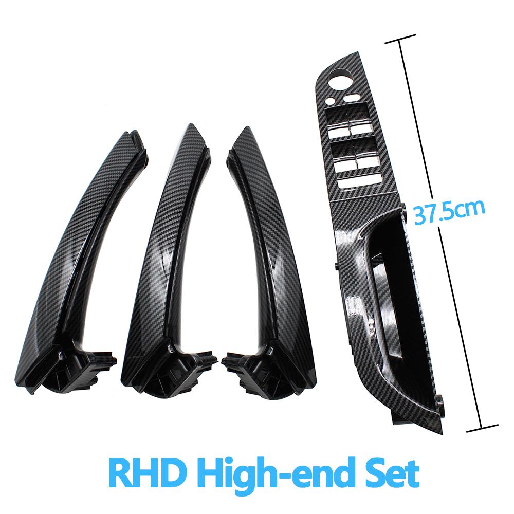 RHD правый водитель автомобилей углеродное волокно внутренняя дверная ручка подлокотник панель полный комплект для BMW 3 серии E90 E91 316 318 320 325