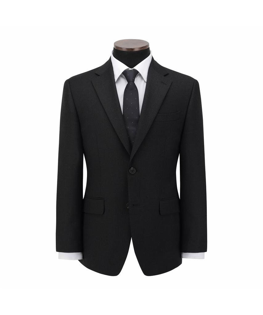 BRENTWOOD Wool Blended Micro Classic Suit Jacket - Dark Brown Brfbw26741Brd