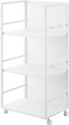 Yamazaki Jitsugyo 1419 Тележка с закрытым верхом L Белая Ш42 x x Tower Скрытое хранение Тележка для хранения на колесиках Г32,1 В84,5см (включая ролики)