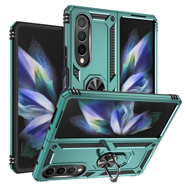Dustproof Non -Slip Ring Holder Stand Case For Samsung Galaxy Z Fold4 5g Fold 4 Fold3 Fold 3 Anti -Knock Protective Cover
