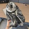 2024 Корейский шарф из хлопка Tencel с имитацией кашемира и бабочки: Двусторонняя шаль для офисов и кондиционируемых помещений.