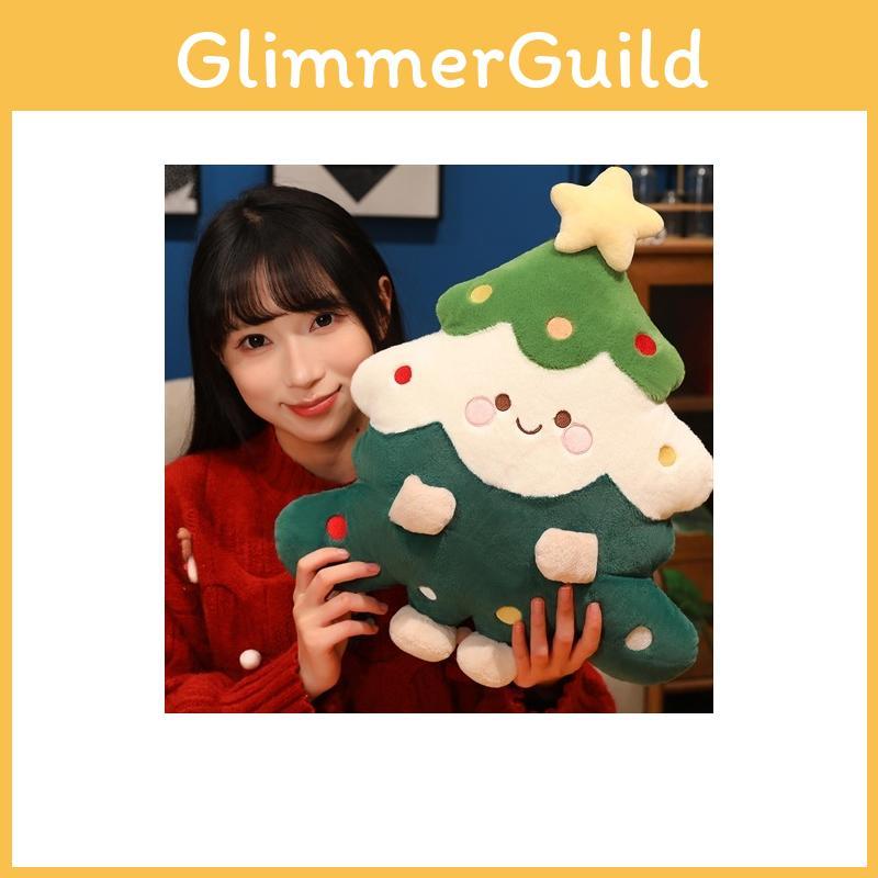 Плюшевая подушка в виде человека-елки с набивкой из полипропиленового хлопка для праздничного домашнего декора
