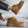Мужская обувь мода Кроссовки Мужская спортивная обувь с высоким верхом Трендовая обувь для отдыха Обувь на шнуровке Повседневная обувь на плоской подошве Обувь для отдыха Мотоциклетная обувь для вождения