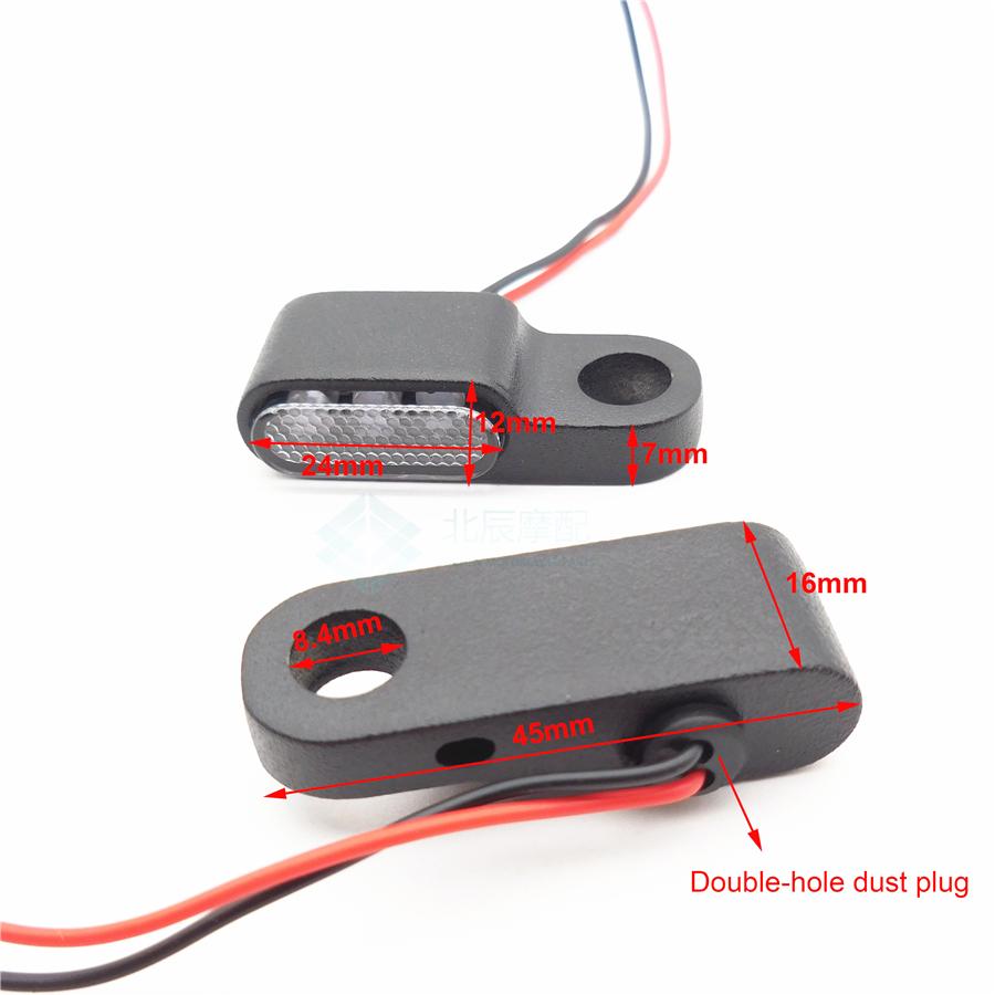 2x Universal 8mm Aluminum Smoke Mini LED Motorcycle Turn Signal Indicators Blinker Lights
