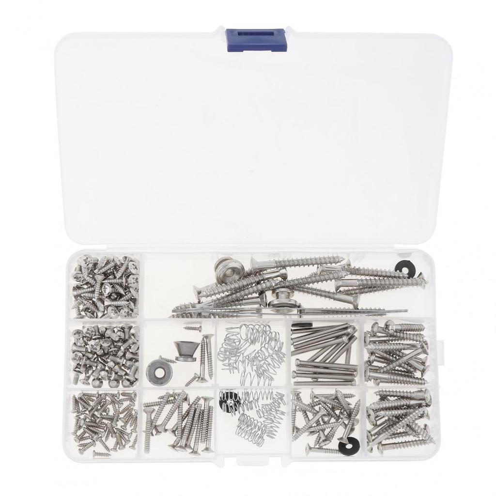 Комплект винтов для гитары, 235 шт., пластина для моста, кольцо для звукоснимателя, винт для накладки, аксессуары, пригодные для ST TL, гитарный звукосниматель, мост