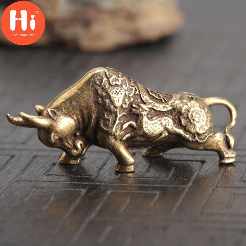 Привет, статуя корриды из чистой меди, орнамент в виде животного, настольный декор, 46*13*21 см, Hi