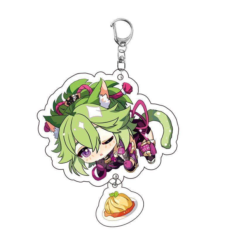 Game Keychains Acrylic Figure School Bag Keychian Holder Key Ring For Children Girl Men Accessories