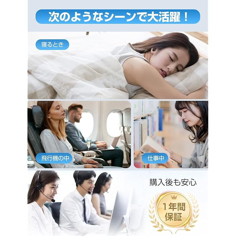 [Supervised by Sleep Professionals] Niceter Ear Plugs Noise Canceling Completely Soundproof for Sleeping Earplugs That Only Prevent Snoring