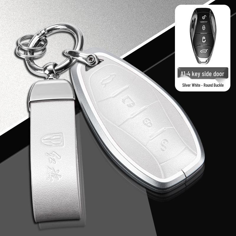 Key Case for Hongqi Models: H5, HS5, EQM5, H7, HS7, H9, H6, HS3 - 2023/24 Premium Car Bag Buckle Shell.