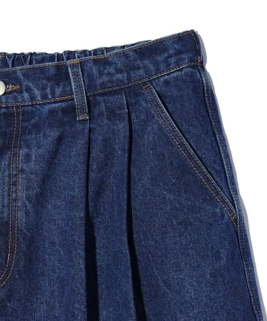 SOUNDSLIFE Two Tuck Denim Shorts Medium Indigo