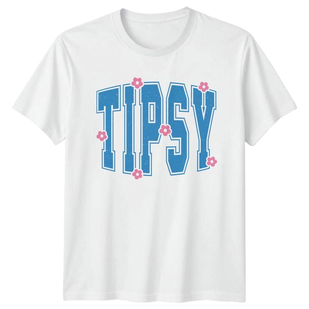 Tipsy Unisexs TShirt Summer Vacation Drinking Gift For Her