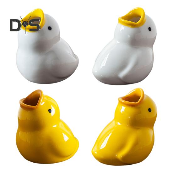 Милый держатель для зубных щеток в виде утки, высокая прочность, легко чистить, стойка для хранения зубных щеток в форме животного, украшение для ванной комнаты