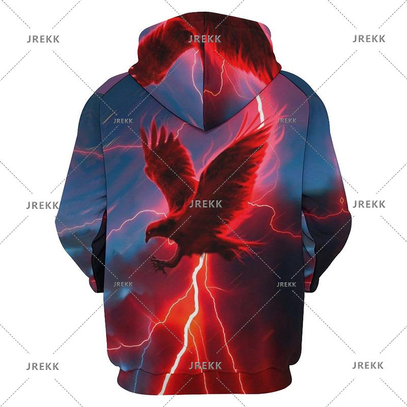 Толстовка с капюшоном America Eagle Graphic, мужская одежда, 3D-эмблема ястреба, напечатанная в 2010 году, новинка в толстовках, женская толстовка Harajuku Fashion y2k с капюшоном
