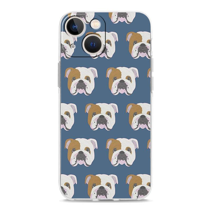 Чехол для телефона iPhone 17 Air Cases iPhone 16 15 12 13 14 Pro Max SE 7 8 Plus iPhone11 Прозрачный Мягкий Чехол Французский Бульдог Собака Питомец