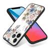 Floral Back Tempered Glass Case For Oneplus 10T 9RT Nord 2 CE 3 4 Lite Apple iPhone 16 15 7 8 Plus 12 14 13 Pro Max Google Pixel 9 6 Rose Flower Cover