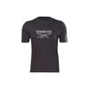 Reebok Logo Casual Breathable Round Neck Short Sleeve T-Shirt Unisex T-Shirt Black GU3886