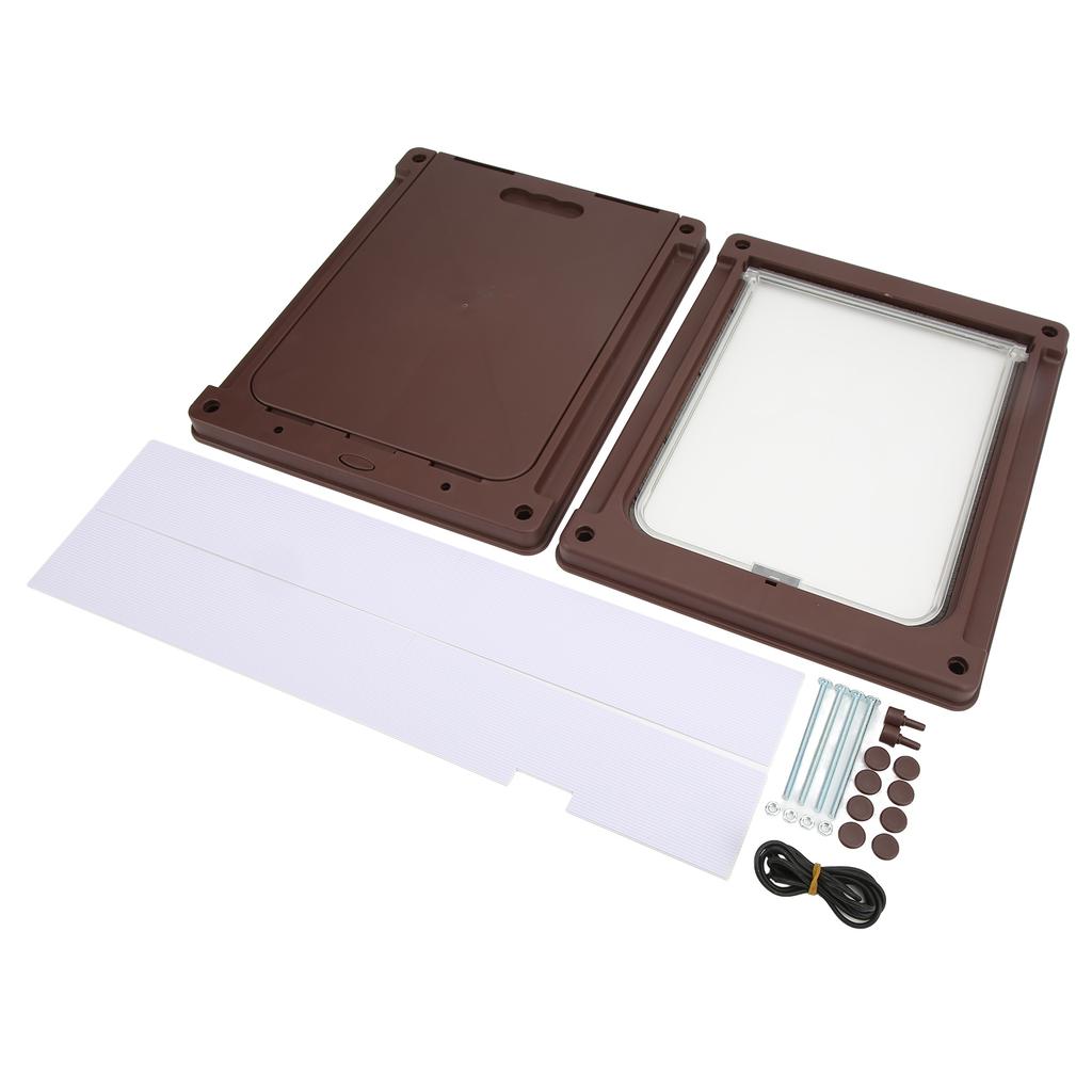 Пластиковая дверца для домашних животных с автоматическим замком для закрытия, водонепроницаемая внутренняя и внешняя дверца для кошек для внутреннего и наружного использования из дерева