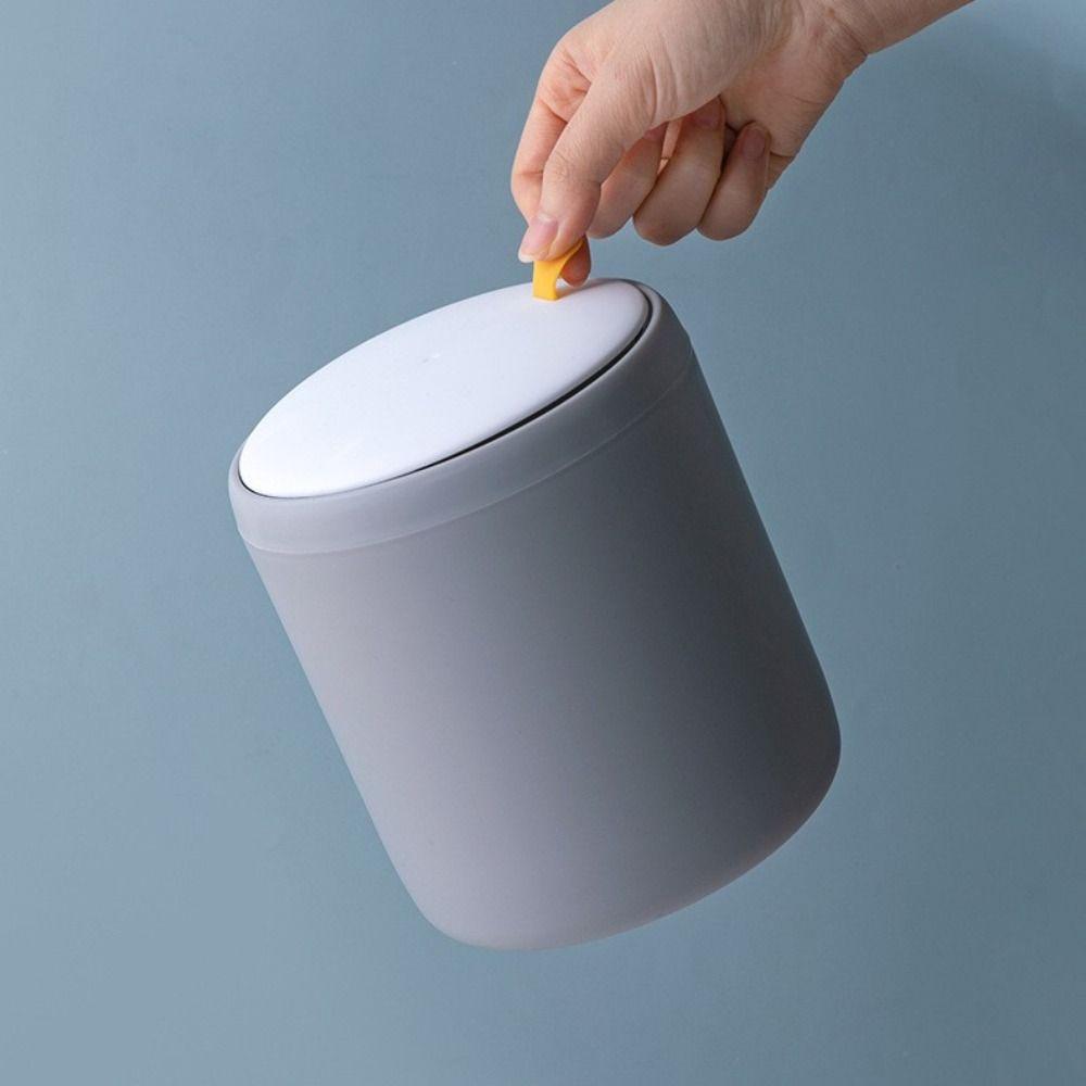 Plastic Table Desktop Garbage Basket Office Trash Can Mini Waste Bin Barrel Box