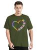 Cartoon Colorful Heart Dog Paw Graphic Print T Shirt 90s Fashion Casual Unisex Oneck Short Sleeve Unisex T Shirt Unisex