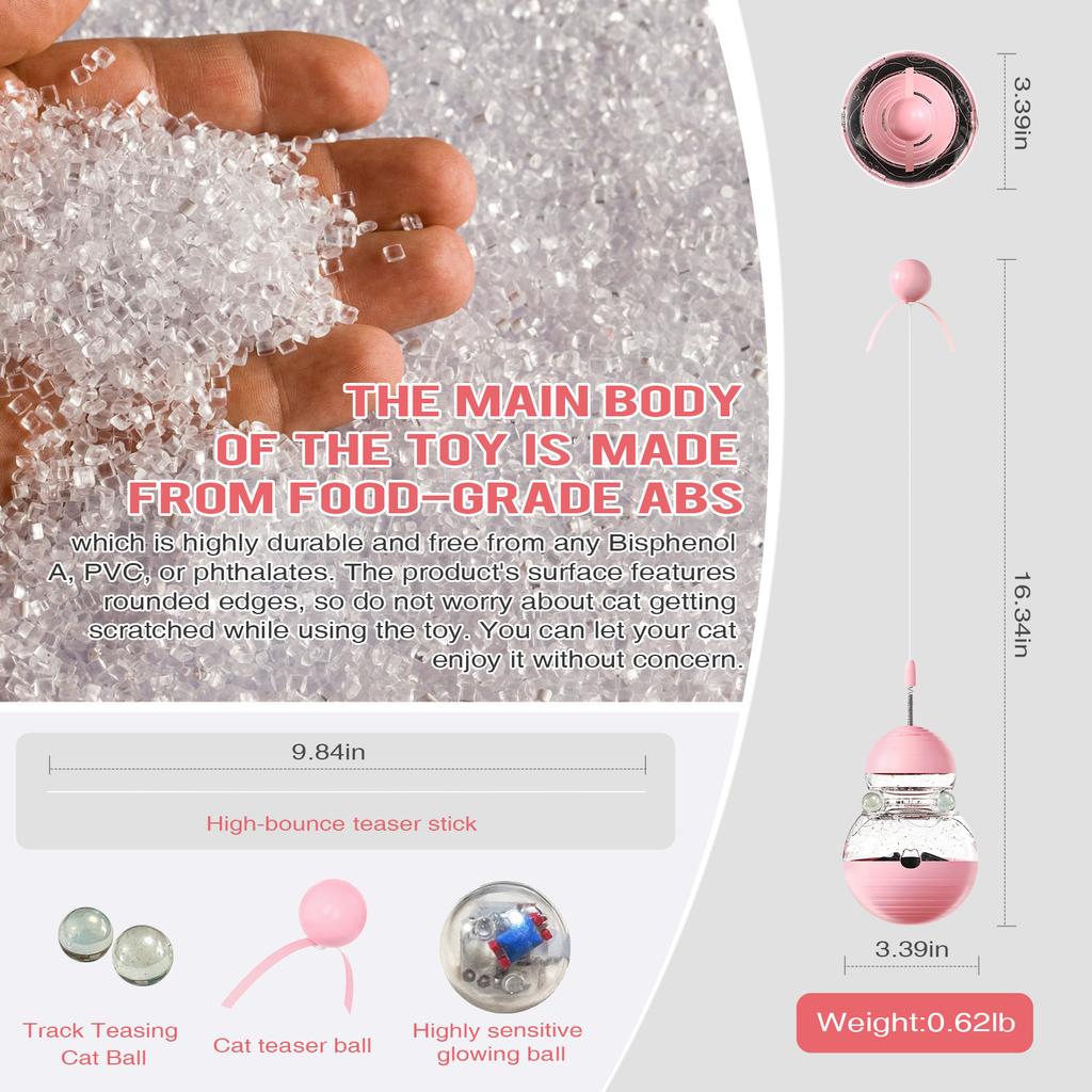 Игрушки для кошек Стаканчик для кошек Дразнилка для кошек Текущая еда Игрушка для кошек Интерактивные пружинные шарики Тренировка ловкости для котят Диспенсер для текучей еды Игры для домашних животных