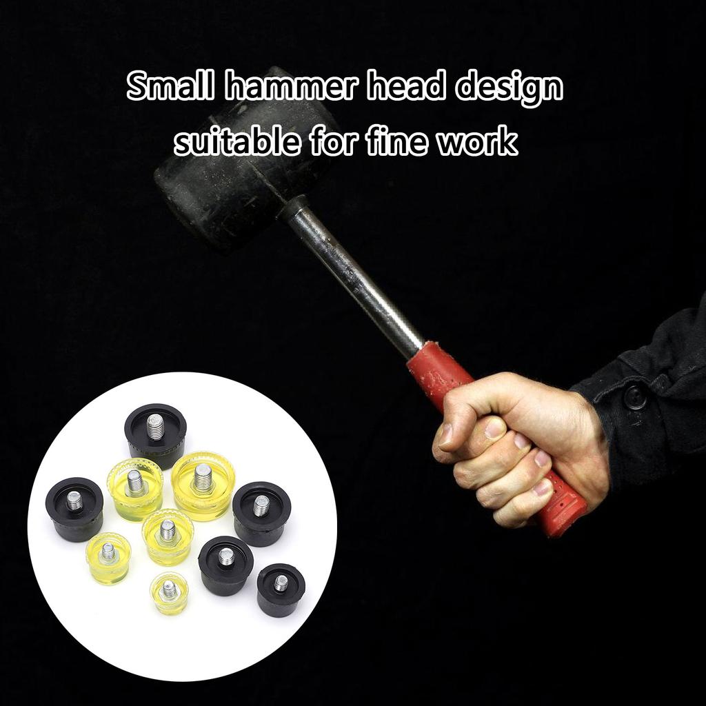 Многоцелевой набор сменных резиновых головок для молотка 25 мм/30 мм/35 мм/40 мм/45 мм, подходит для установки и ремонта пластиковых молотков