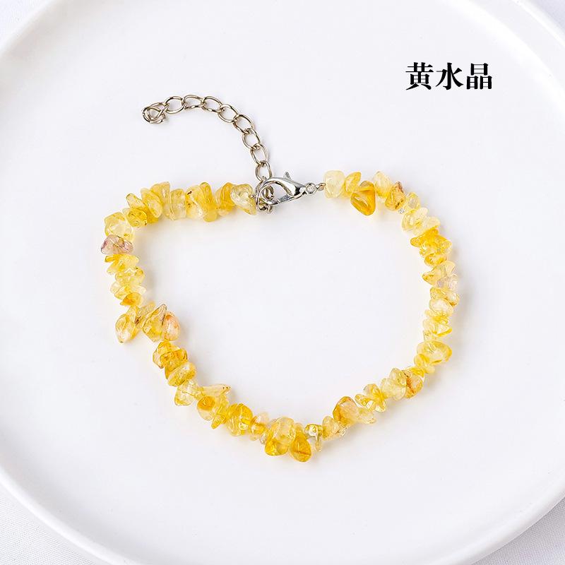 Браслет из натурального хрустального гравия, браслет из нерегулярного агата, модные ювелирные изделия из хрустальных камней