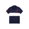Polo SS23 Striped Logo Embroidered Short Sleeve Polo Shirt Men Tops Navy-Blue MNPOKNI1N822161-410