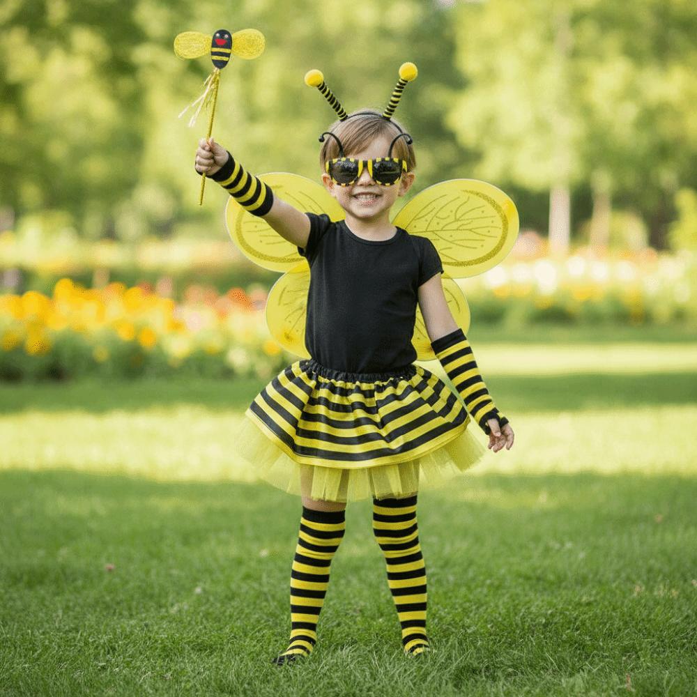 Tutu Skirt Bumblebee Costume Striped Knee Stocking Honey Bee Costume Bee Costume Set For Women