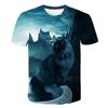 Summer Round Neck 3D Print Mysterious Cat Pattern Top Fashionable Casual Short Sleeved Men's T-shirts