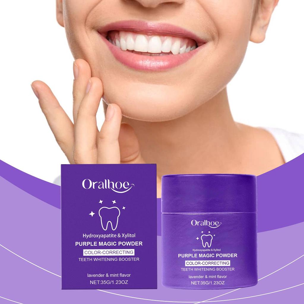 Deep Cleansing Lavender Tooth Powder, Suitable for Both Men and Women, Designed for Fresh Breathing, Perfect for Travel.