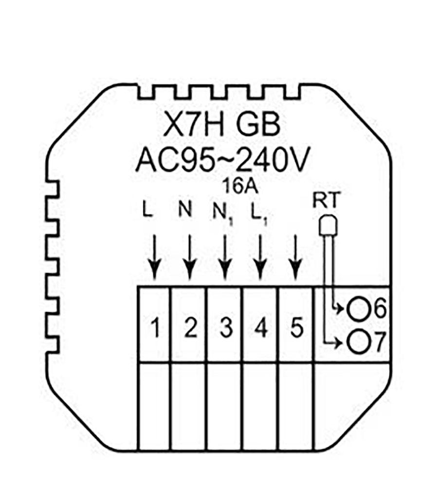 Термостат с ЖК-дисплеем, сенсорными кнопками и электрическим нагревом