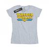 Womens/Ladies Wonder Woman Text Logo Cotton T-Shirt