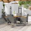 Day and Night - Day and Night Garden Dining Set 5 Pieces Gray Synthetic Rattan