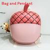 Acorn Cartoon Cute Shaped Children Backpack For Education Use With Doll Pendant