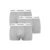 Трусы-боксеры однотонные с низкой посадкой, комплект из 3 пар мужского нижнего белья, серые 0U2664G-KS0