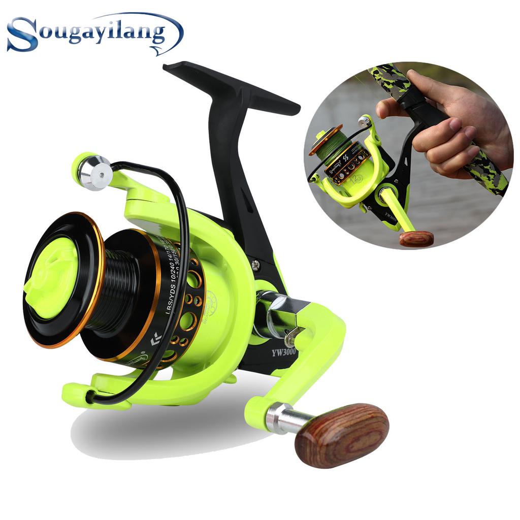 Рыболовная катушка 12BB, передаточное число 5,0:1, деревянная ручка, спортивное рыболовное колесо на открытом воздухе для пресноводного карпа