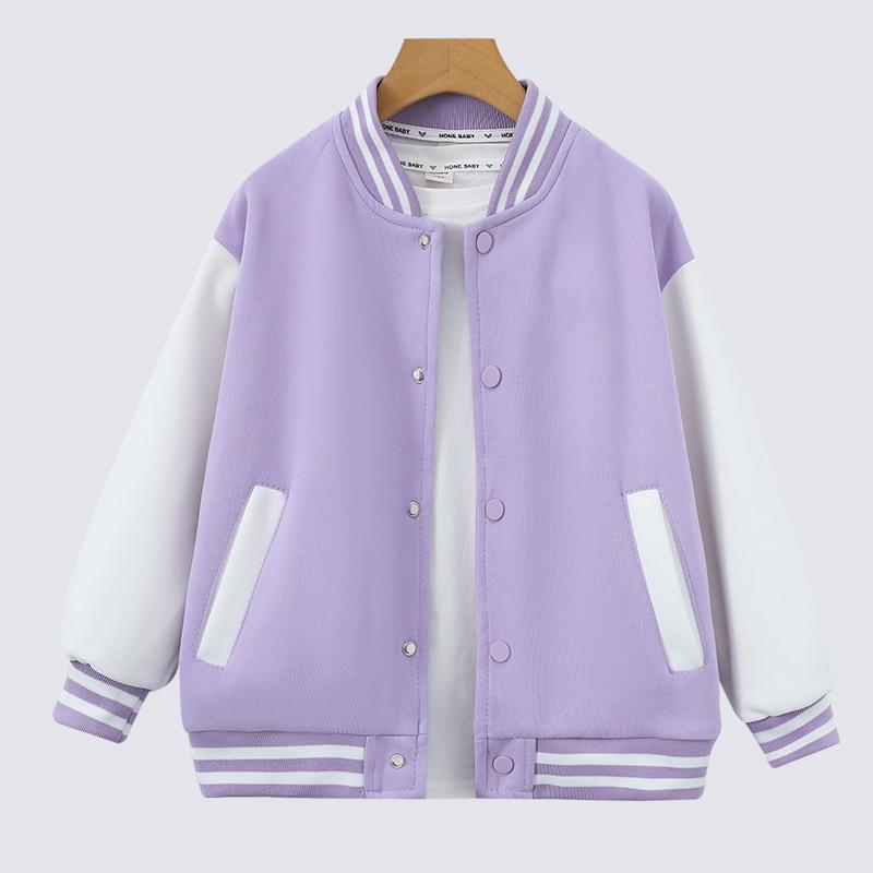 Girls' Casual Spring & Autumn Baseball Jacket - Internet Celebrity Style Sportswear