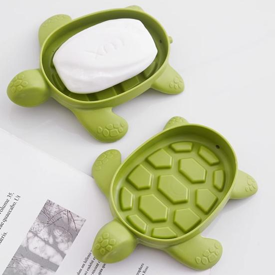 Мыльница в форме симпатичной черепахи, держатель для мыла, поднос, противоскользящий поднос для хранения в ванной, принадлежности для кухни ARI