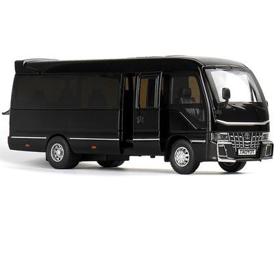 1/32 Toyota Coaster Сплав Люксовый Автобус Модель Автомобиля Литые Металлические Пассажирские Автобусы Модель Автомобиля Симуляция Звук и Свет Детская Игрушка Подарок
