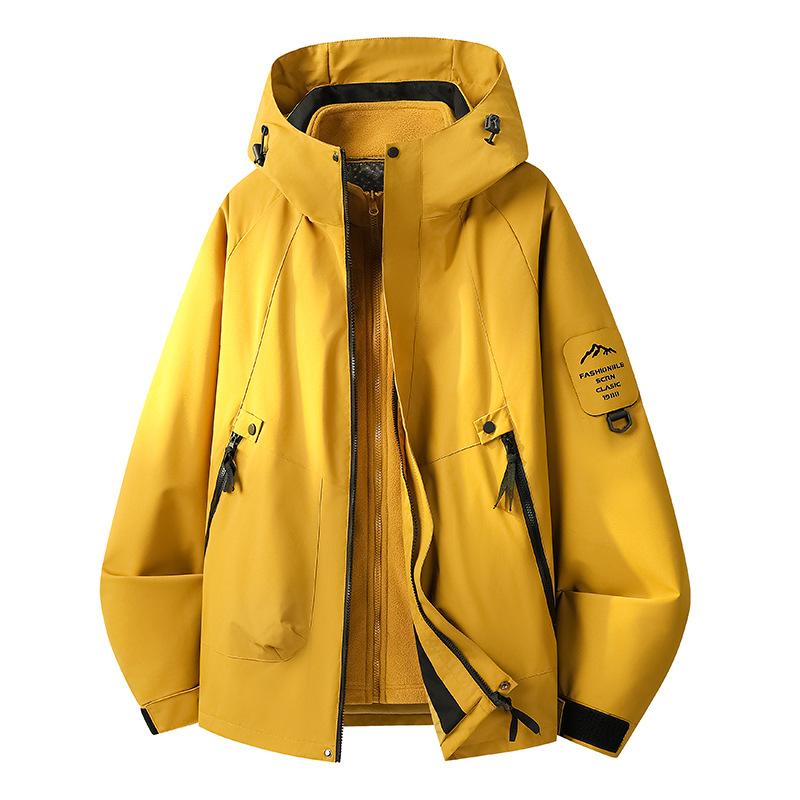 2518 three-in-one graphene liner couple jacket men and women windproof waterproof outdoor sports mountaineering suit group buying