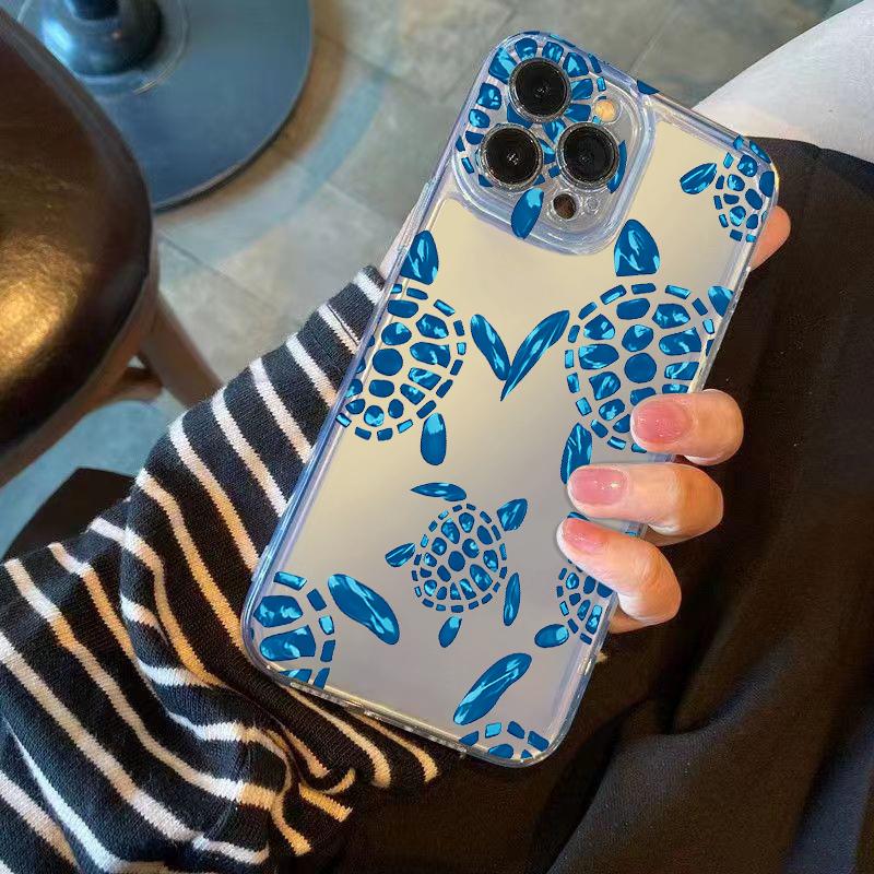 Абстрактный чехол для телефона с черепахой для iPhone 17 Air 16 15 14 13 12 11 Pro Max Plus Mini X 8 7 Мягкий прозрачный чехол Fundas Аксессуар