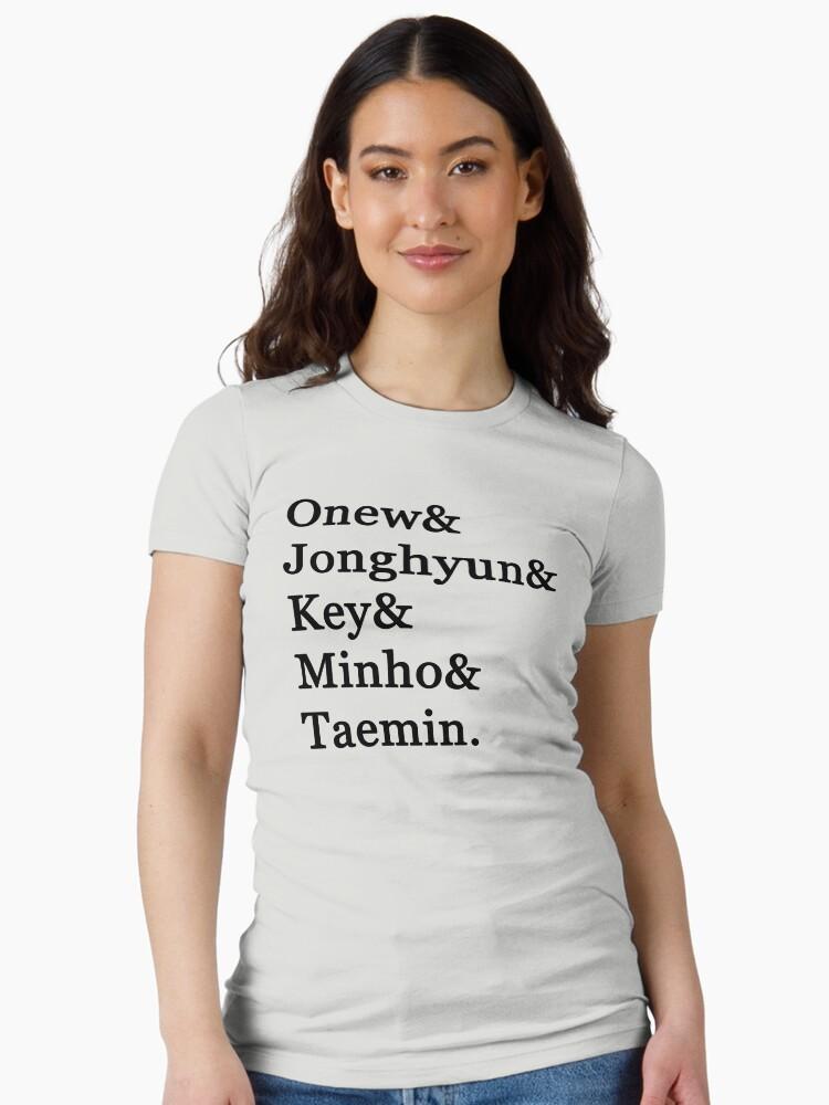 Футболка с принтом имен участников SHINee Тэмина