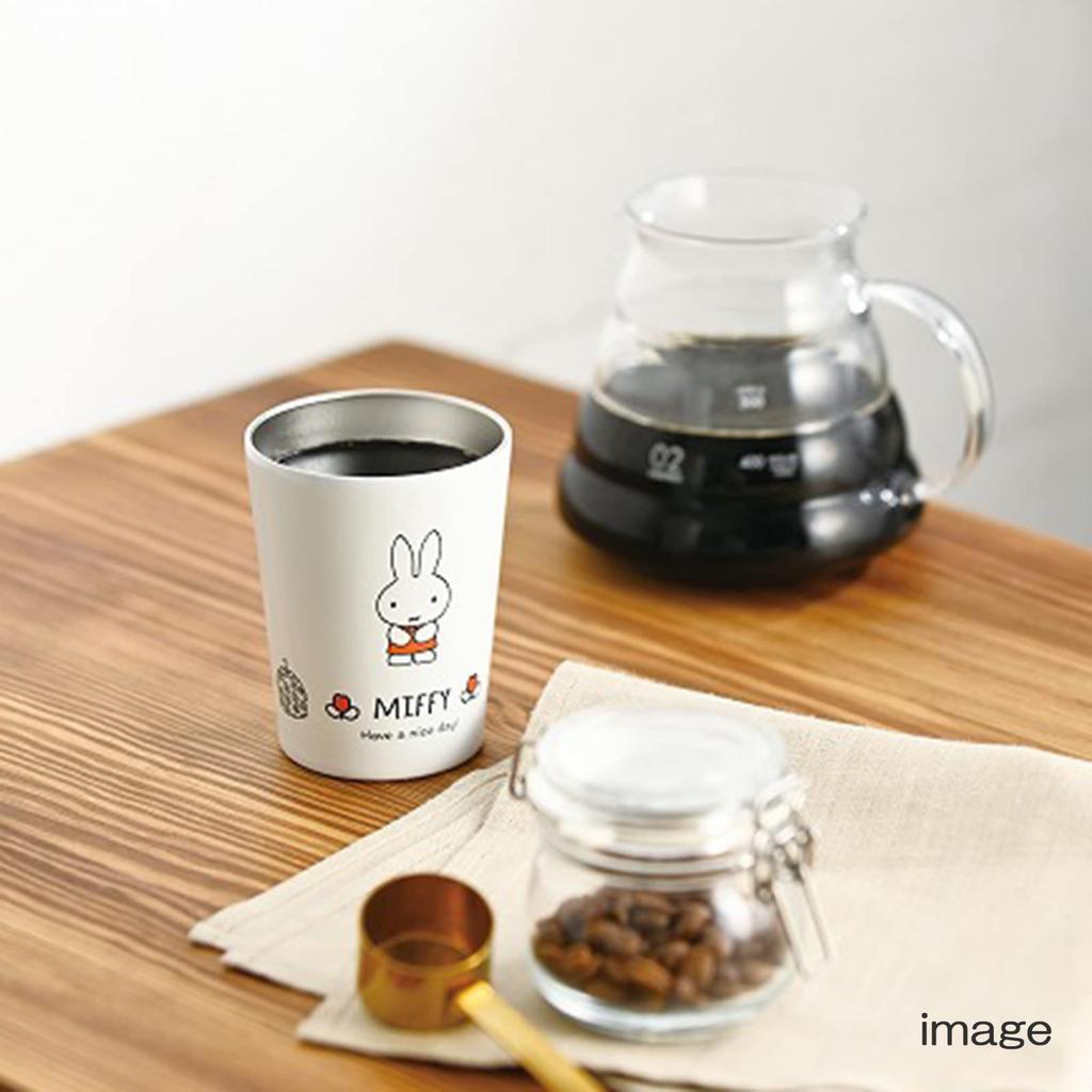 Kaneshotouki Dick Bruna Vacuum Insulated Stainless Steel 403190 "Miffy" Tumbler, Small, 280ml, White,
