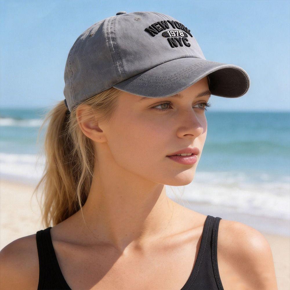 Adjustable Embroidery Baseball Cap Cotton Sunscreen Hats For Man Women Outdoor Sports