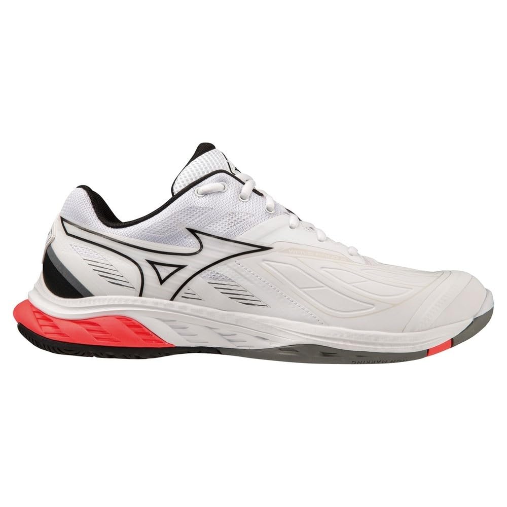 Mizuno Обувь для бадминтона Wave Fang 2 Fit Grip Stability Resilience Hard Hitter см 3E Белый/Черный/Розовый 26.5
